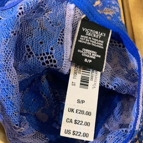 Victoria’s Secret Blue purple cheekini NWT new with tags - Picture 4 of 4